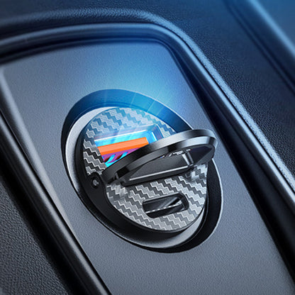 Auto punjač Ainope, 30W, 5A, 1 x USB-A - 1 x USB-C, Crni