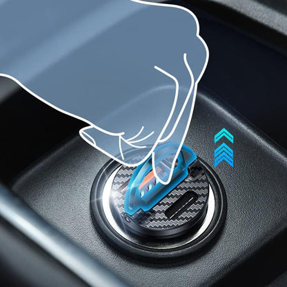 Auto punjač Ainope, 30W, 5A, 1 x USB-A - 1 x USB-C, Crni