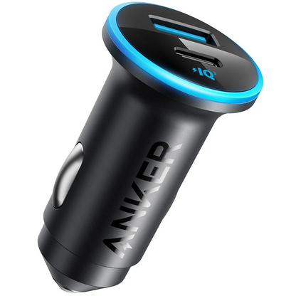Auto punjač Anker 323, 52.5W, 3A, 1 x USB-A - 1 x USB-C, Crni, Obnovljen A2735G11