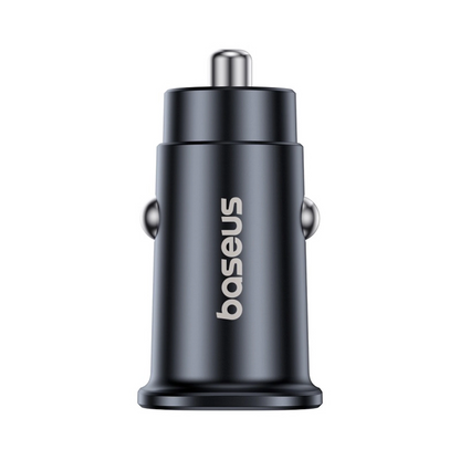 Auto punjač Baseus GoTrip, 30W, 3A, 2 x USB-C, Crni