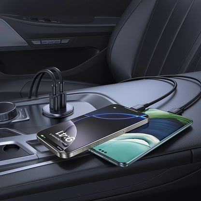 Auto punjač Baseus GoTrip, 30W, 3A, 2 x USB-C, Crni