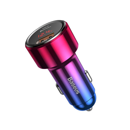 Auto punjač Baseus Magic Display Series, 45W, 5A, 1 x USB-A - 1 x USB-C, Multicolor CCMLC20C-09