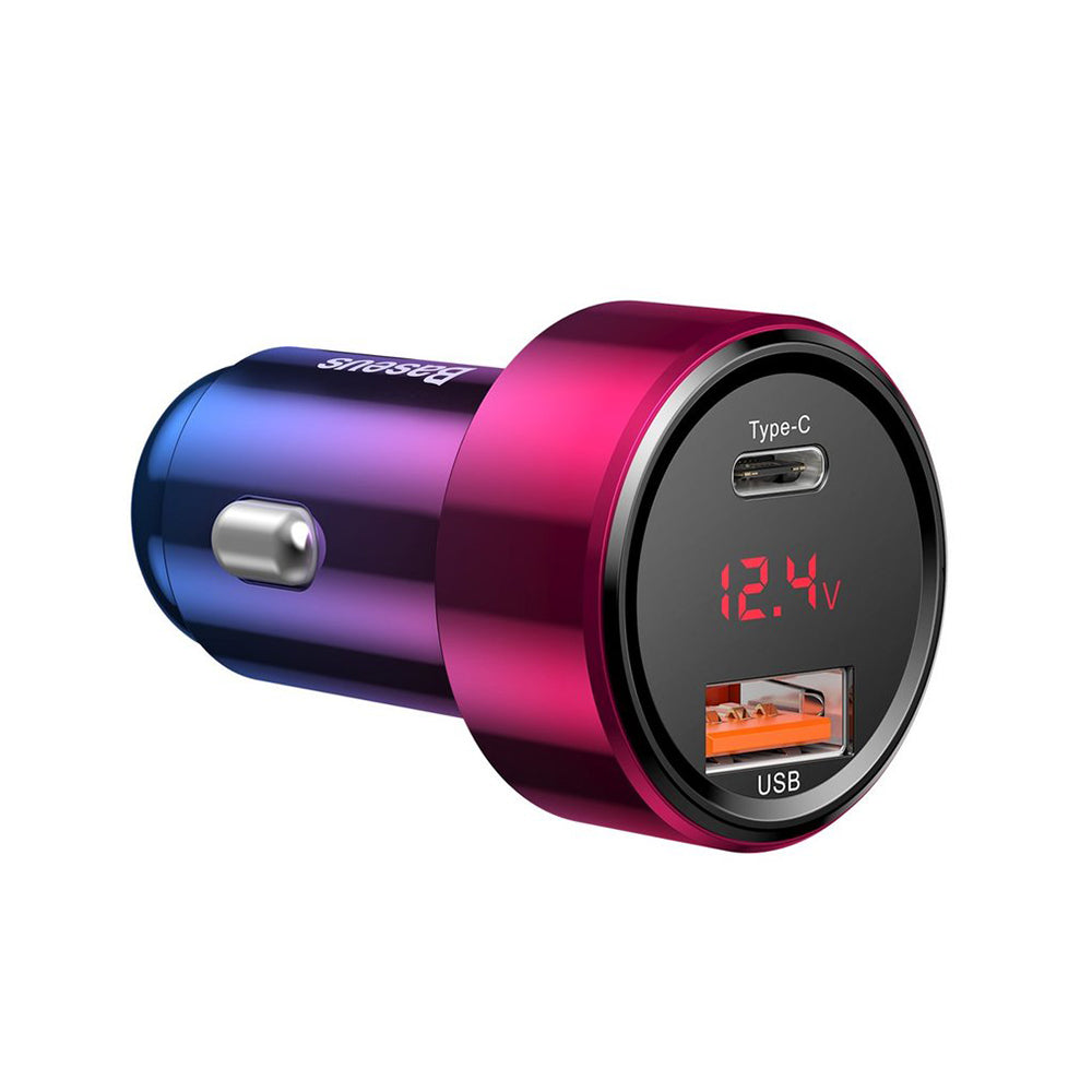 Auto punjač Baseus Magic Display Series, 45W, 5A, 1 x USB-A - 1 x USB-C, Multicolor CCMLC20C-09