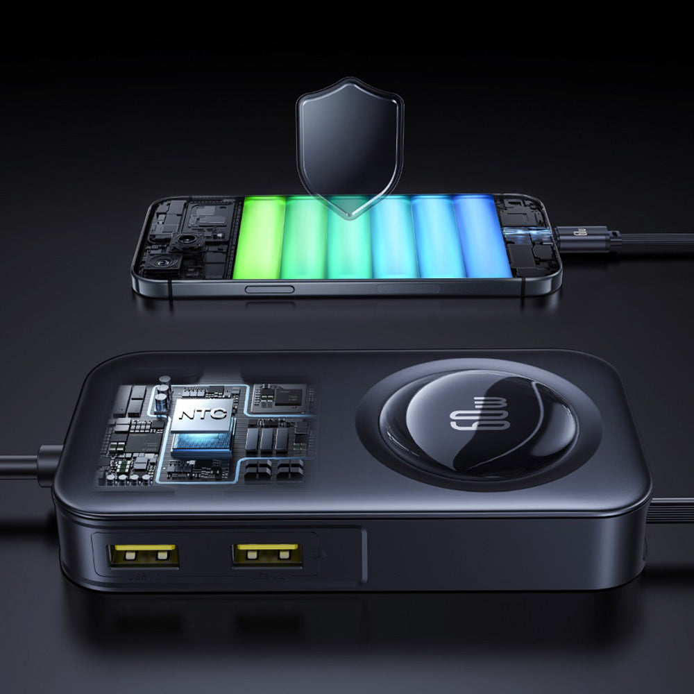 Auto punjač Baseus PrimeTrip VW1, 105W, 3A, 3 x USB-A - 2 x USB-C, Crni C00069000121-00