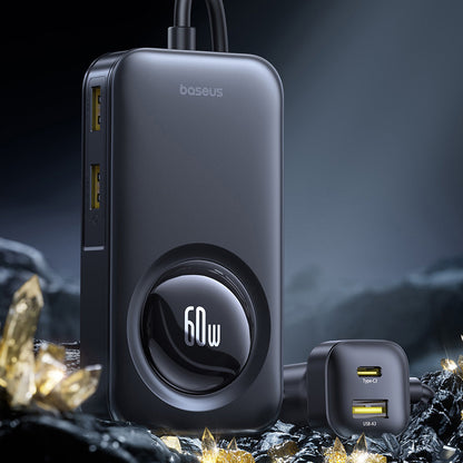 Auto punjač Baseus PrimeTrip VW1, 105W, 3A, 3 x USB-A - 2 x USB-C, Crni C00069000121-00