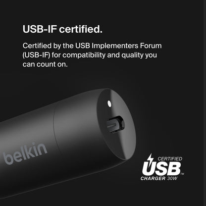 Auto punjač Belkin BoostCharge, 30W, 3A, 1 x USB-C, Crni CCA004btBK