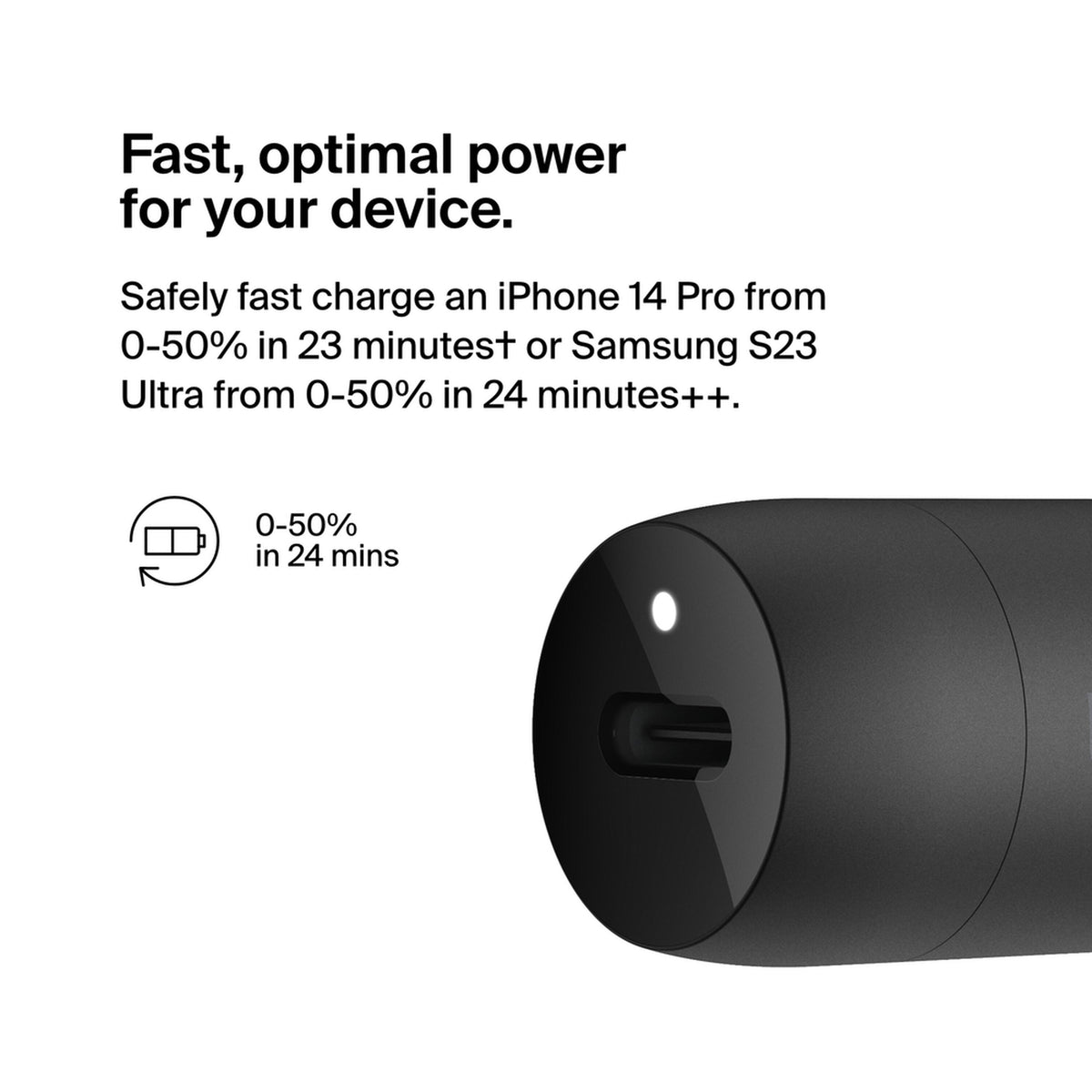 Auto punjač Belkin BoostCharge, 30W, 3A, 1 x USB-C, Crni CCA004btBK