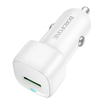 Auto punjač Borofone BZ34 Cloud, 18W, 3A, 1 x USB-A, Beli