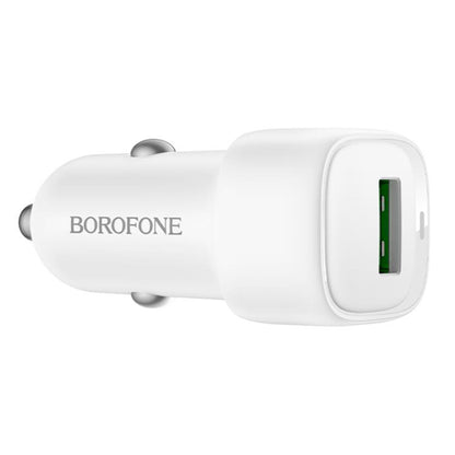 Auto punjač Borofone BZ34 Cloud, 18W, 3A, 1 x USB-A, Beli