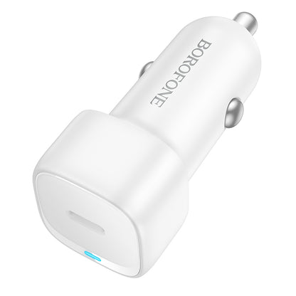 Auto punjač Borofone BZ34A Cloud, 20W, 3A, 1 x USB-C, Beli