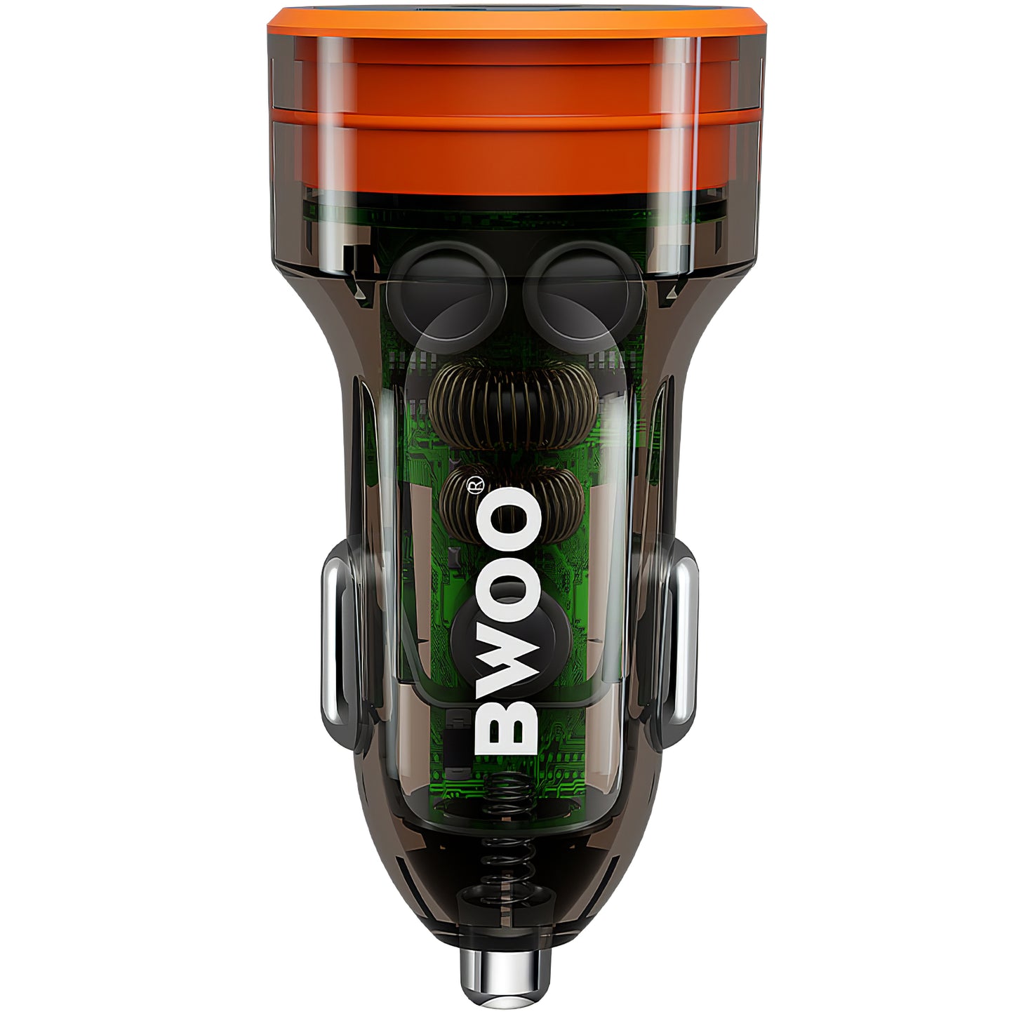 Auto punjač BWOO BO-CC85, 38W, 3A, 1 x USB-A - 1 x USB-C, Crni