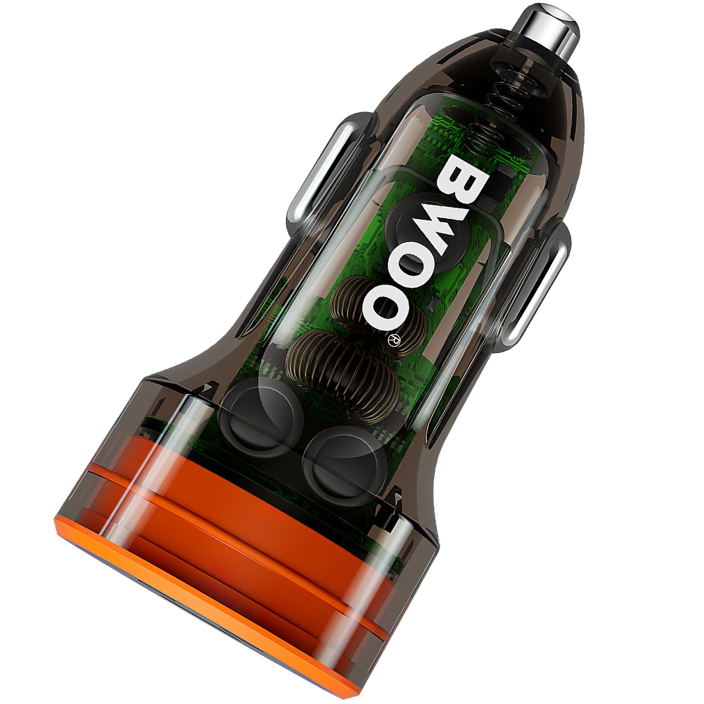Auto punjač BWOO BO-CC85, 38W, 3A, 1 x USB-A - 1 x USB-C, Crni