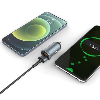 Auto punjač ColorWay, 36W, 3A, 2 x USB-A, Sivi