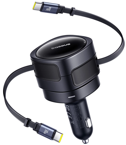 Auto punjač sa USB-C kablom Baseus Enjoyment Max, 60 W, crni C00035507121-01