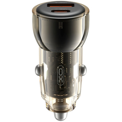 Auto punjač sa USB-C kablom XO Design CC60, 60W, 3A, 1 x USB-A - 1 x USB-C, Crni