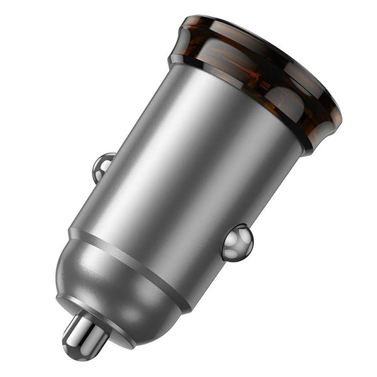Auto punjač sa Lightning kablom HOCO NZ16A, 43W, 3A, 1 x USB-A - 1 x USB-C, Sivi