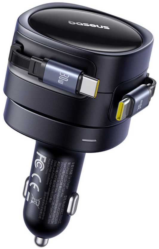 Auto punjač sa USB-C kablom Baseus Enjoyment Max, 60 W, crni C00035507121-01