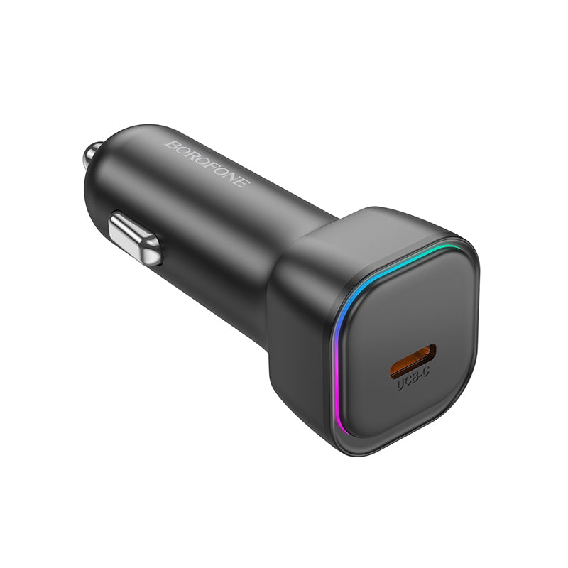 Auto punjač s Lightning kabelom Borofone BZ28 Trophie, 30W, 3A, 1 x USB-C, crni
