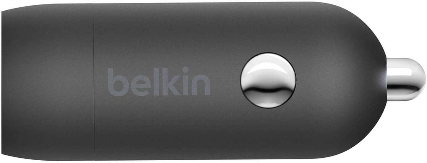 Auto punjač sa USB-C kablom Belkin BoostCharge, 30W, 3A, 1 x USB-C, Crni CCA004bt1MBK-B6