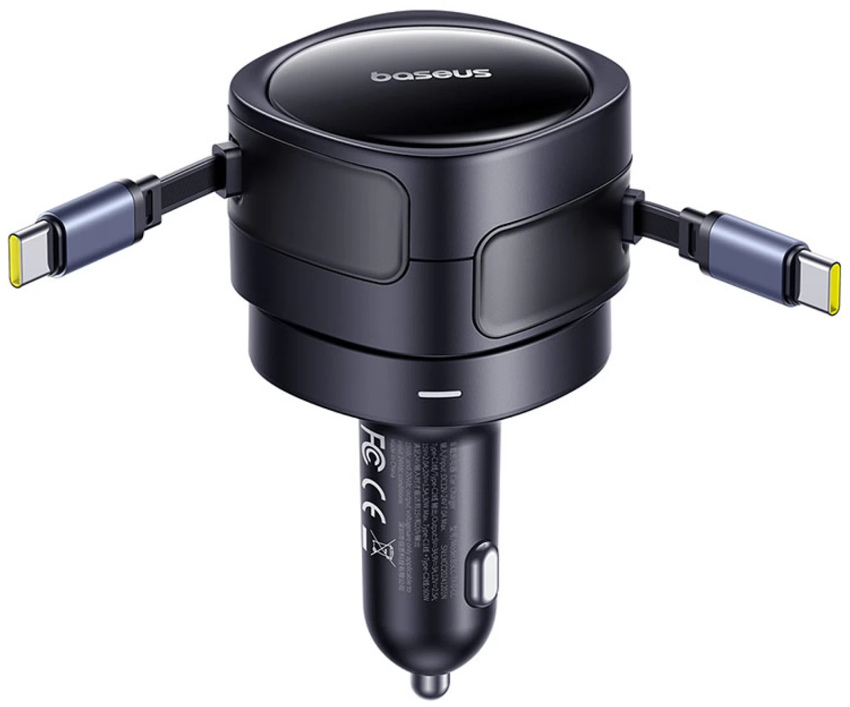 Auto punjač sa USB-C kablom Baseus Enjoyment Max, 60 W, crni C00035507121-01