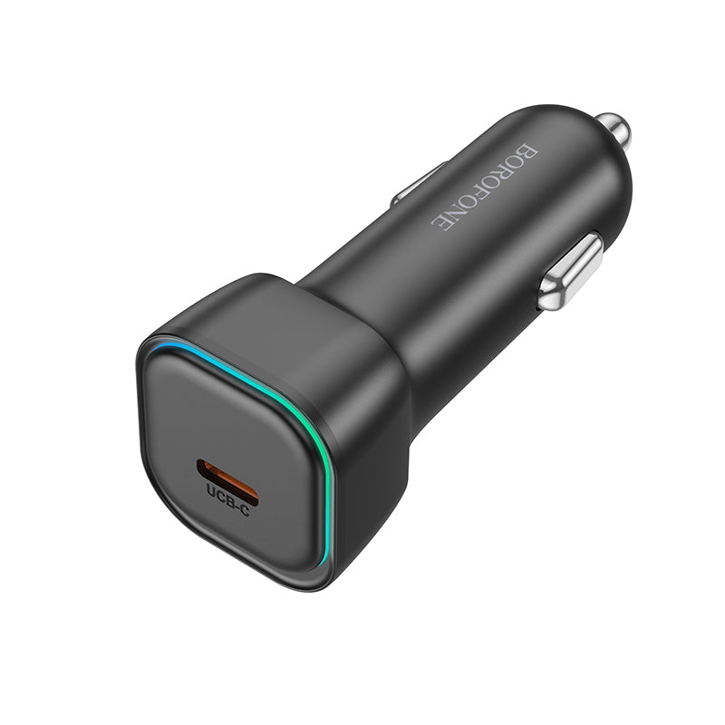 Auto punjač s Lightning kabelom Borofone BZ28 Trophie, 30W, 3A, 1 x USB-C, crni