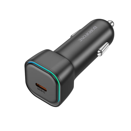 Car Charger with Lightning Cable Borofone BZ28 Trophie, 30W, 3A, 1 x USB-C, Black 