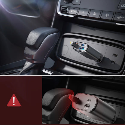 Auto punjač sa USB-C kablom Joyroom JR-CCL07, 30W, 3A, 1 x USB-A - 1 x USB-C, Sivi