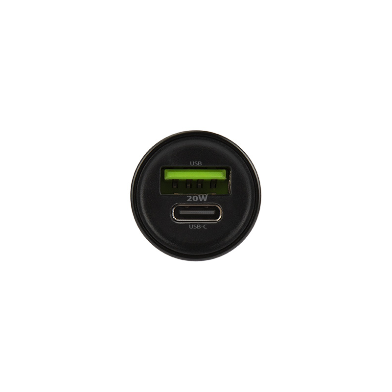 Auto punjač sa USB-C kablom MaXlife MXCC-04, 20W, 3A, 1 x USB-A - 1 x USB-C, Crni