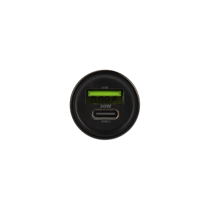 Auto punjač sa USB-C kablom MaXlife MXCC-04, 20W, 3A, 1 x USB-A - 1 x USB-C, Crni