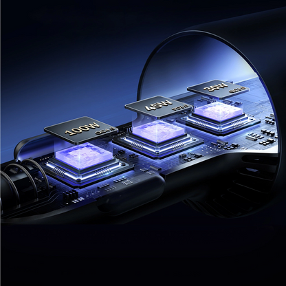 Auto punjač sa USB-C kablom Joyroom JR-CCN07, 145W, 5A, 1 x USB-A - 2 x USB-C, Sivi