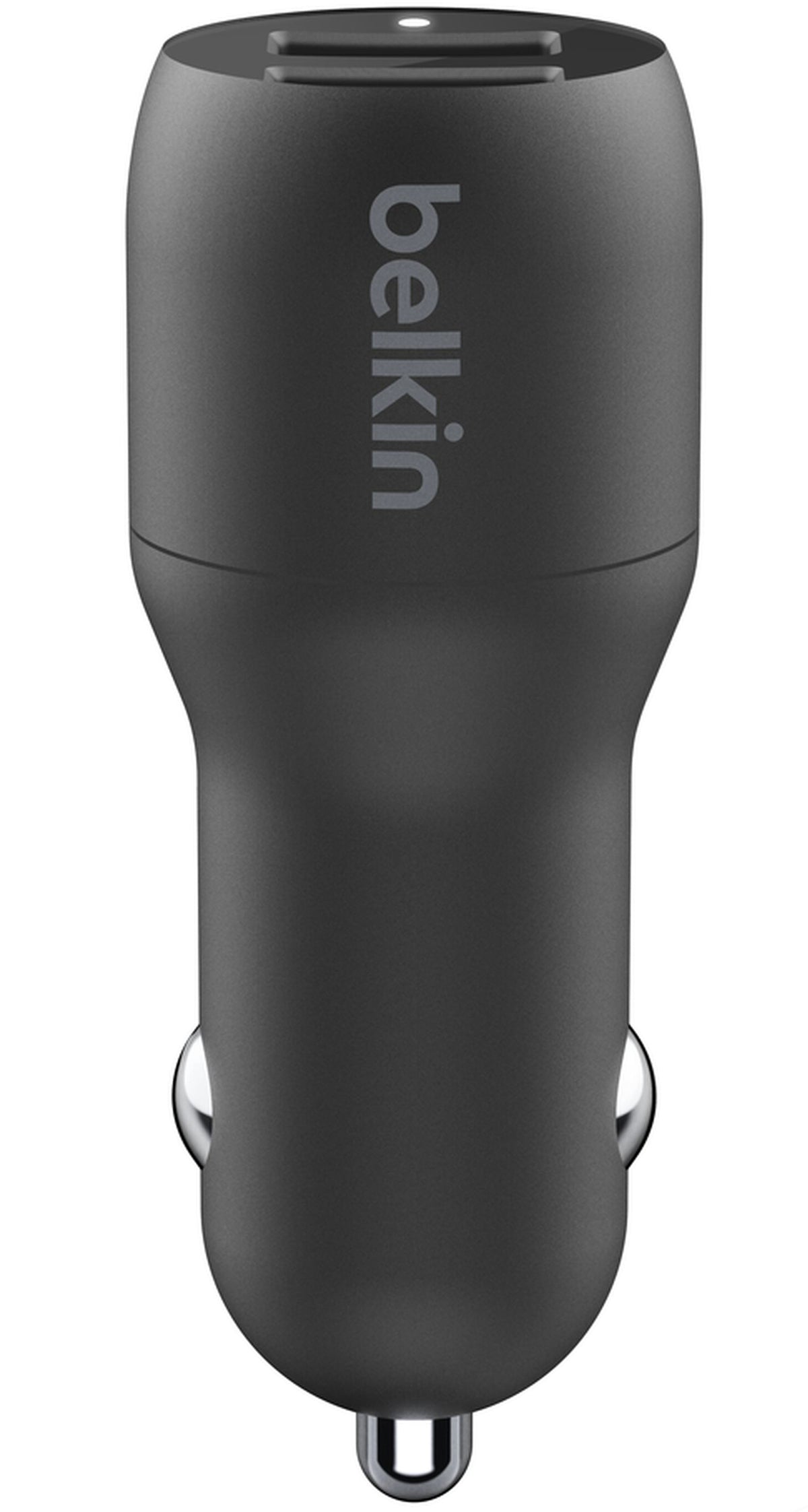 Auto punjač sa Lightning kablom Belkin BoostCharge Dual, 24W, 2.4A, 2 x USB-A, Crni CCD001bt1MBK