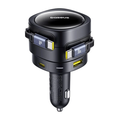 Auto punjač sa USB-C kablom Baseus Enjoyment Max, 90 W, 1 x USB-A - 1 x USB-C, crni C00035507121-03