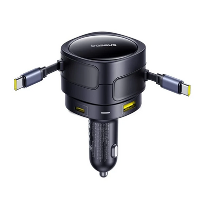 Auto punjač sa USB-C kablom Baseus Enjoyment Max, 90 W, 1 x USB-A - 1 x USB-C, crni C00035507121-03