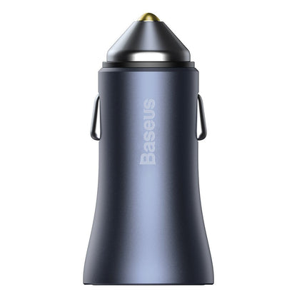 Car Charger with USB-C Cable Baseus Golden Contactor Pro Dual, 40W, 3A, 2 x USB-A, Grey TZCCJD-A0G