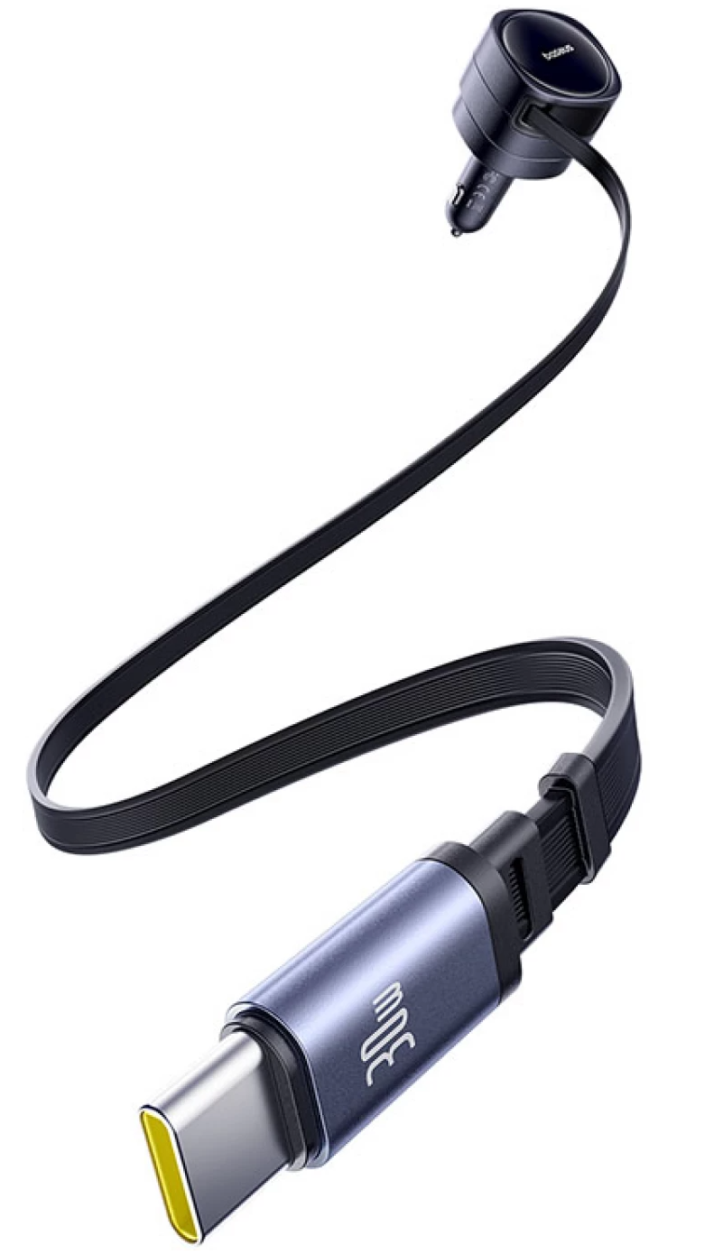 Auto punjač sa USB-C kablom Baseus Enjoyment Max, 60 W, crni C00035507121-01