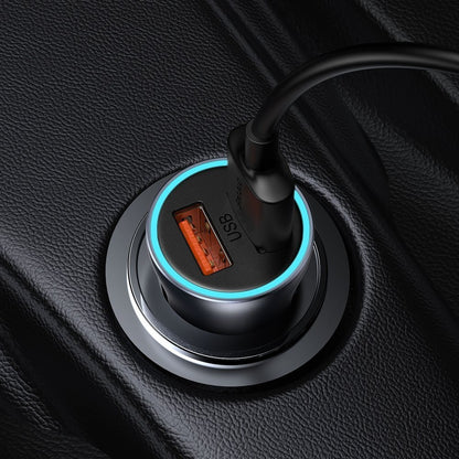 Car Charger with USB-C Cable Baseus Golden Contactor Pro Dual, 40W, 3A, 2 x USB-A, Grey TZCCJD-A0G