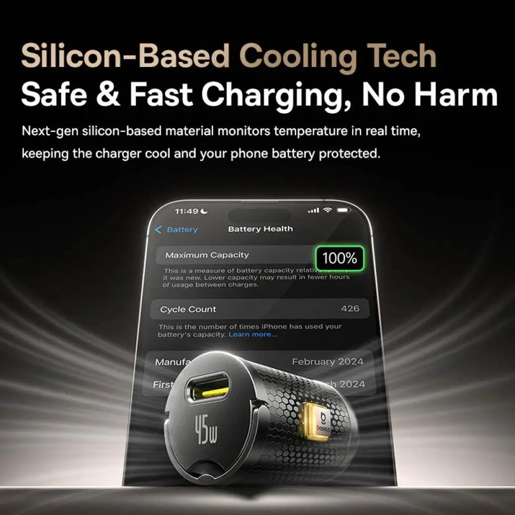 Auto punjač sa USB-C kablom Baseus PrimeTrip VP2, 45W, 3A, 1 x USB-C, Crni C0206800