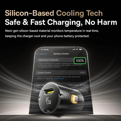 Auto punjač sa USB-C kablom Baseus PrimeTrip VP2, 45W, 3A, 1 x USB-C, Crni C0206800