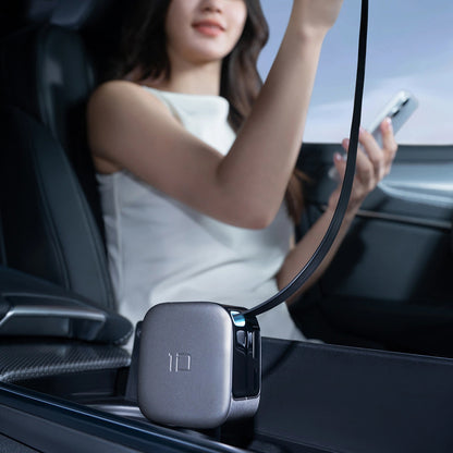 Auto punjač sa USB-C kablom Cuktech CC903P Display, 100W, 5A, 1 x USB-A - 1 x USB-C, Siva