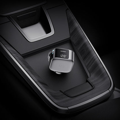 Auto punjač sa USB-C kablom Cuktech CC903P Display, 100W, 5A, 1 x USB-A - 1 x USB-C, Siva