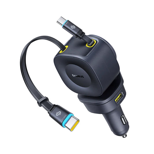 Auto punjač sa USB-C kablom Baseus PrimeTrip VR2 Max, 163W, 3A, 1 x USB-A - 1 x USB-C, Crni P10162701313-00