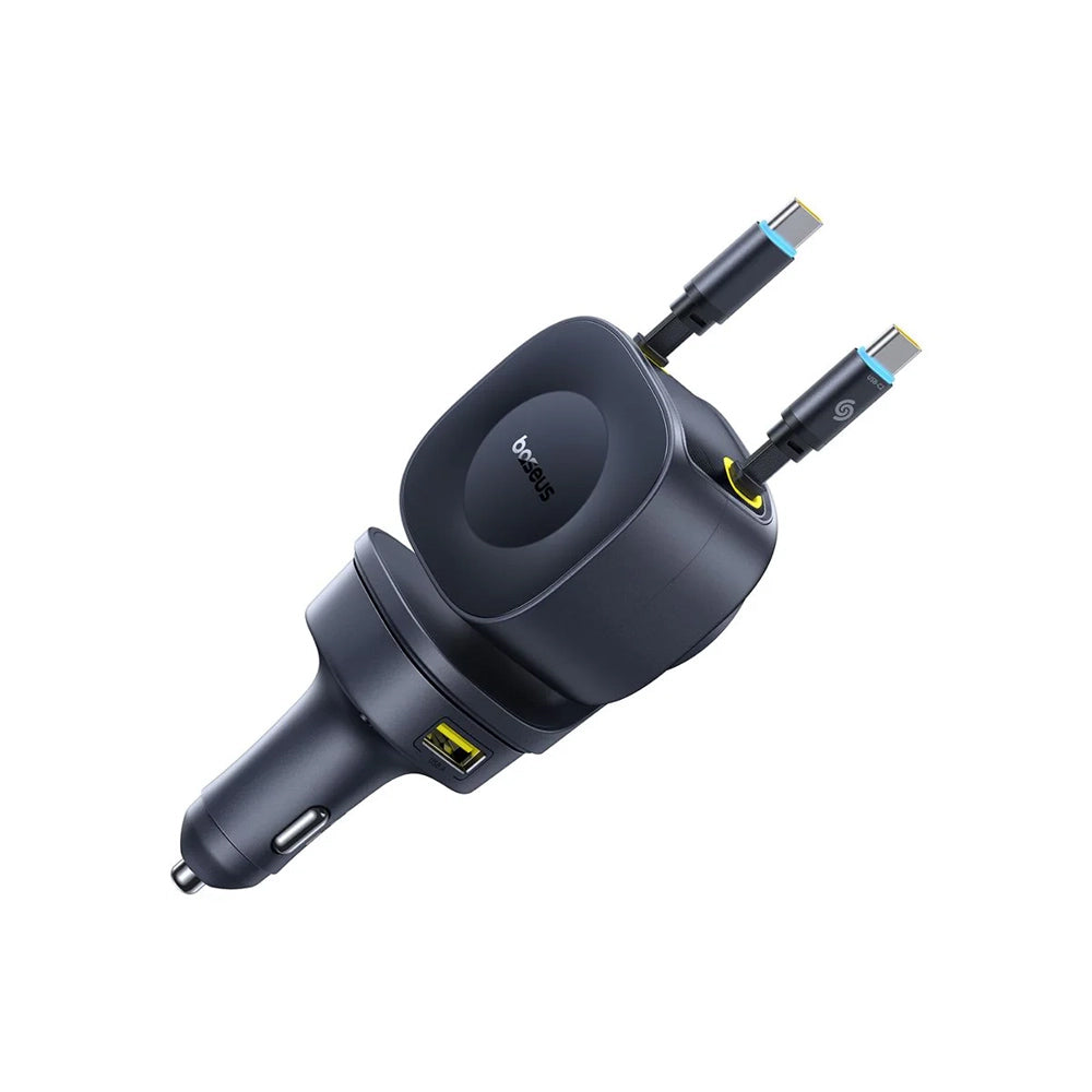 Auto punjač sa USB-C kablom Baseus PrimeTrip VR2 Max, 163W, 3A, 1 x USB-A - 1 x USB-C, Crni P10162701313-00