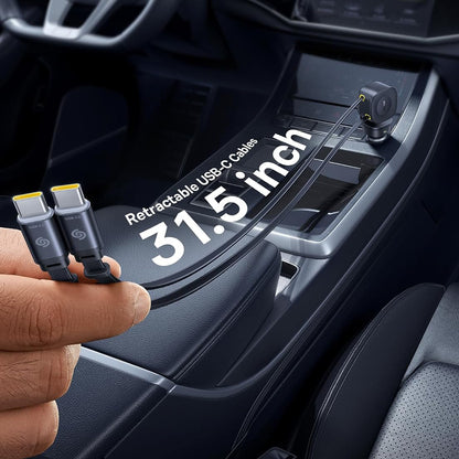 Auto punjač sa USB-C kablom Baseus PrimeTrip VR2 Max, 163W, 3A, 1 x USB-A - 1 x USB-C, Crni P10162701313-00