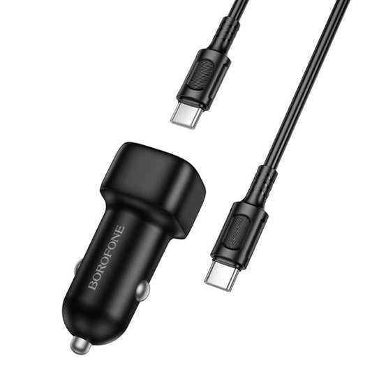 Auto punjač sa USB-C kablom Borofone BZ34A Cloud, 20W, 3A, 1 x USB-C, Crni