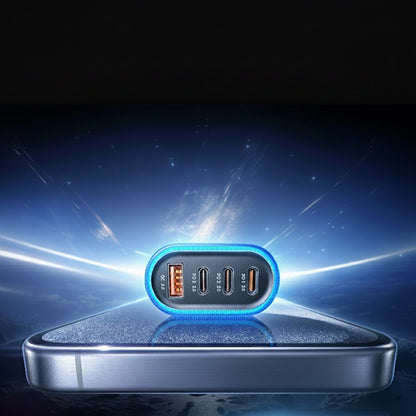 Auto punjač sa USB-C kablom Lisen, 101W, 3.25A, 1 x USB-A - 3 x USB-C, Crni YL0223120021