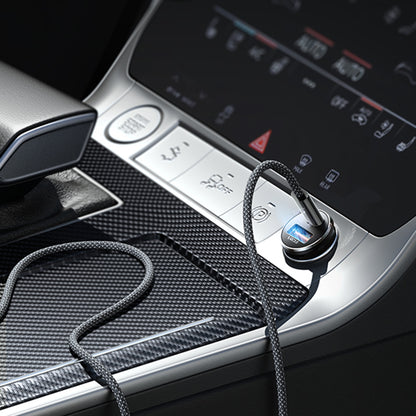 Auto punjač sa USB-C kablom Lisen, 83W, 3.25A, 1 x USB-A - 1 x USB-C, Srebrni YL0223110003