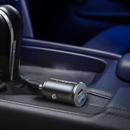 Auto punjač sa USB-C kablom Lisen, 83W, 3.25A, 1 x USB-A - 1 x USB-C, Srebrni YL0223110003