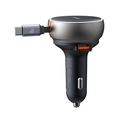 Auto punjač sa USB-C kablom McDodo CC-4850, 80W, 3A, 1 x USB-A - 1 x USB-C, Crni