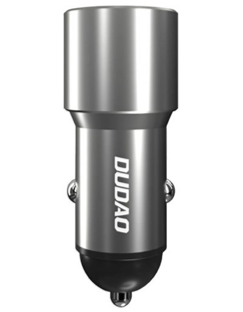 Auto punjač Dudao R4PQ NM, 22.5W, 3A, 1 x USB-A - 1 x USB-C, Siva