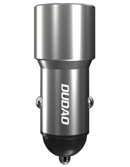 Auto punjač Dudao R4PQ NM, 22.5W, 3A, 1 x USB-A - 1 x USB-C, Siva
